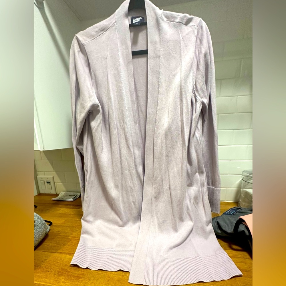 Lands' End Light Purple Cardigan